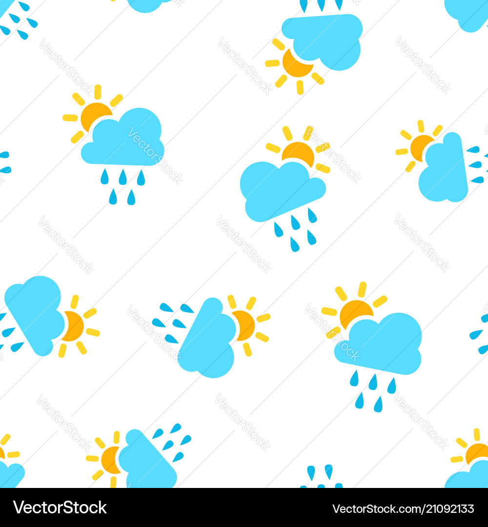 Weather forecast icon seamless pattern background Vector Image