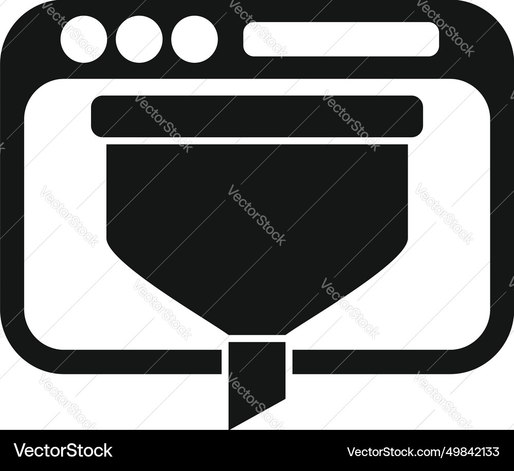 Web filter search icon simple home Web filter search icon simple home vector image