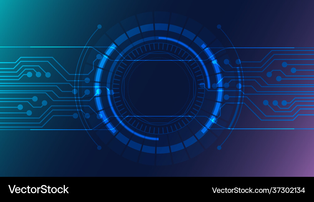 Abstract circle and circuit background technology Abstract circle and circuit background technology vector image