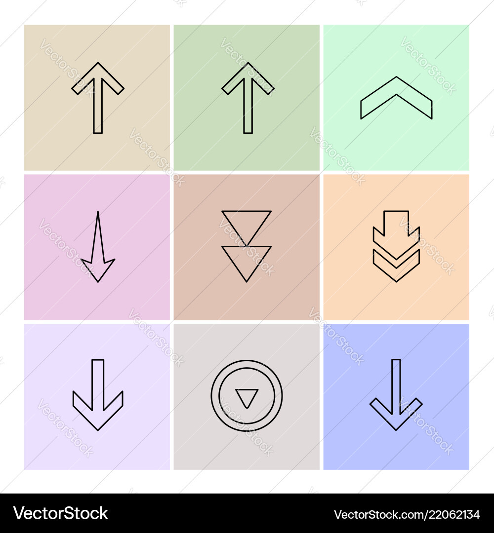 Arrows directions pointer arrow user vector image