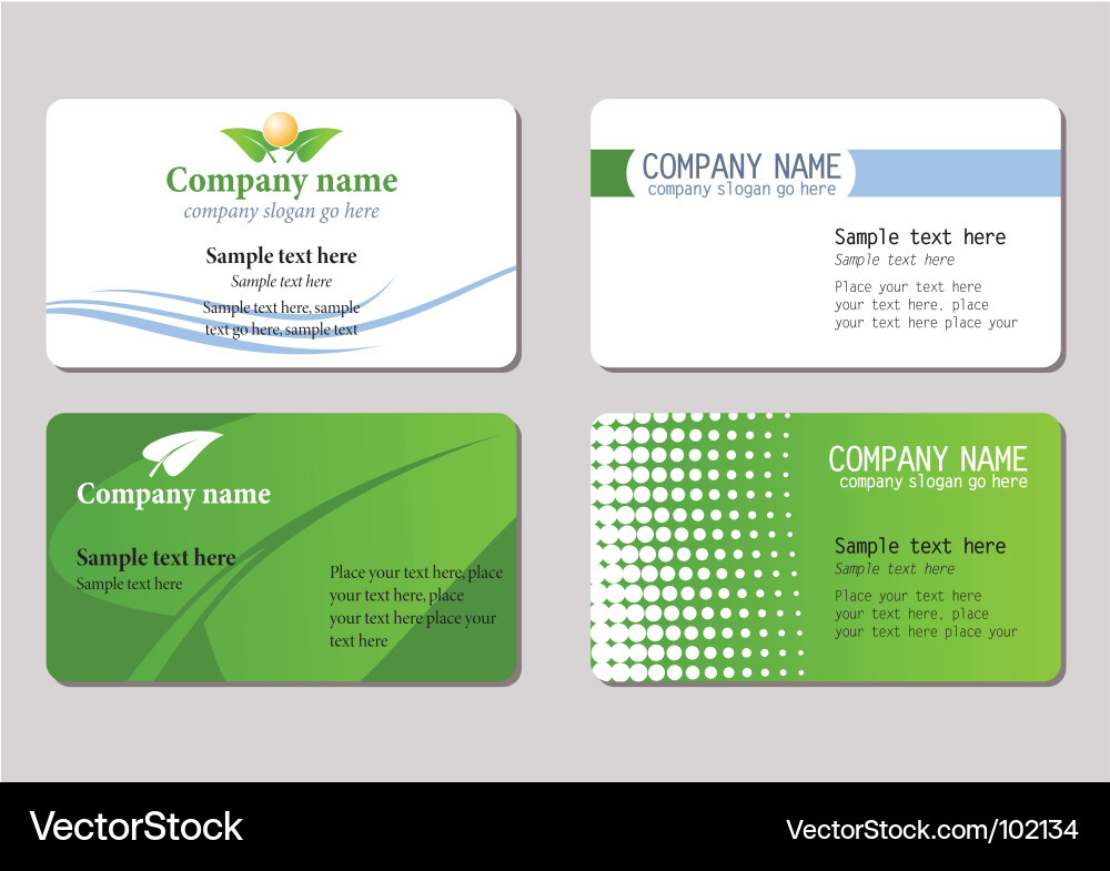 Business Card Templates - Floral & Minimalist Vector Image