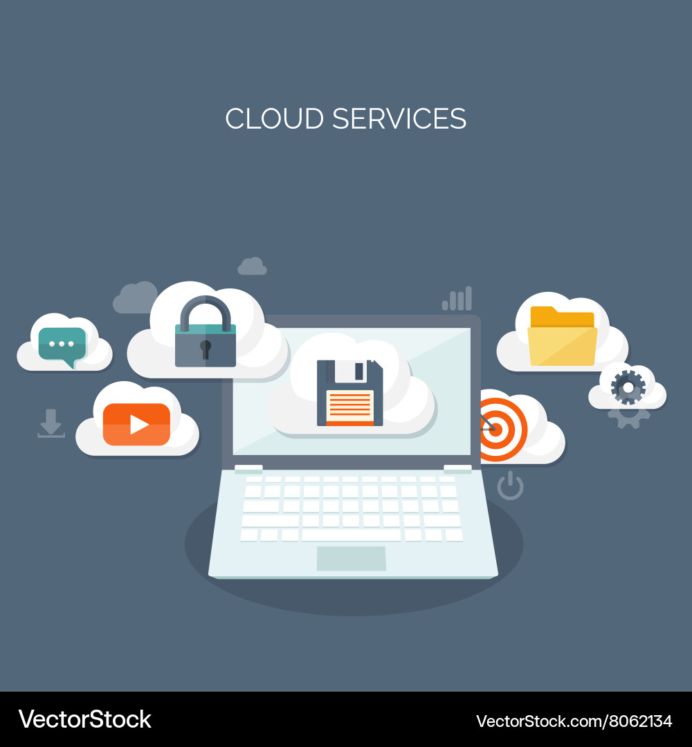Cloud Computing Network vector image