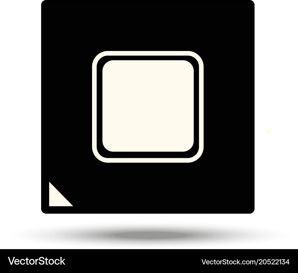 Computer chip electronic microprocessor vector image