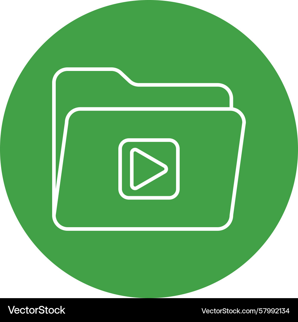 Folder line multi circle Vector Image