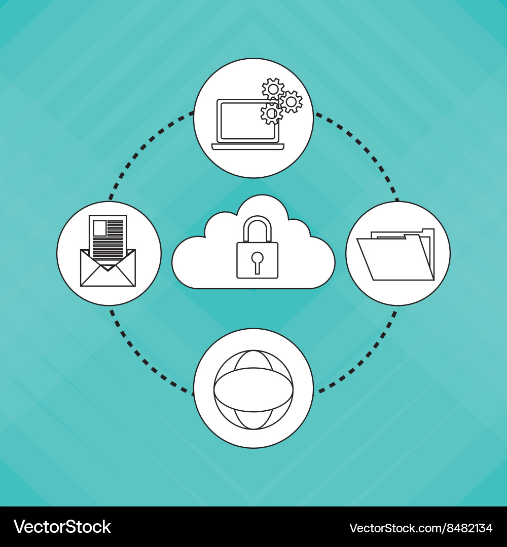 Graphic design of security system Vector Image