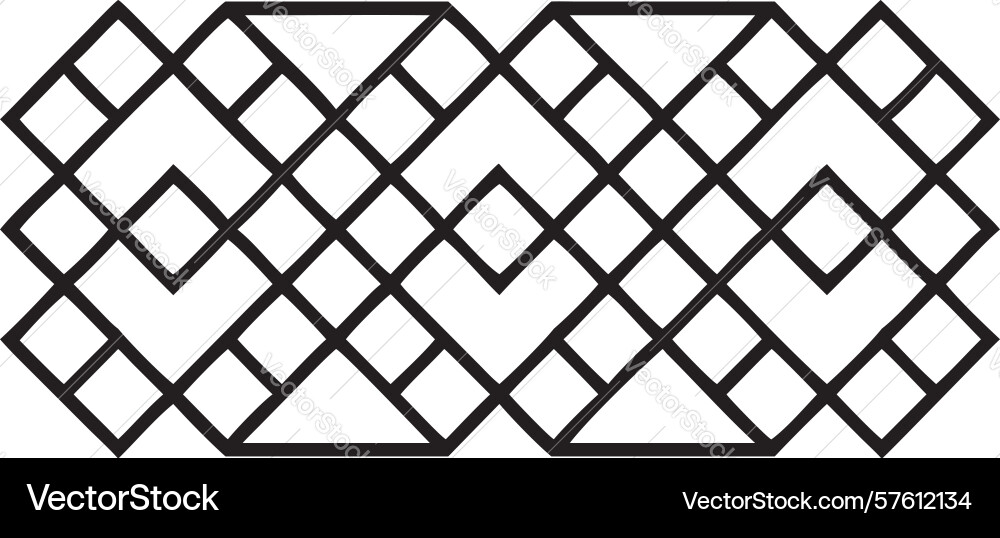 Interlocking geometric grid abstract pattern vector image