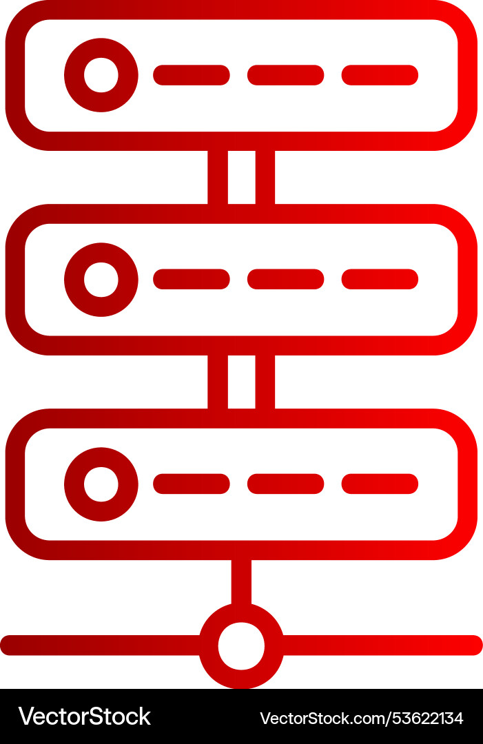 Server line gradient icon Vector Image