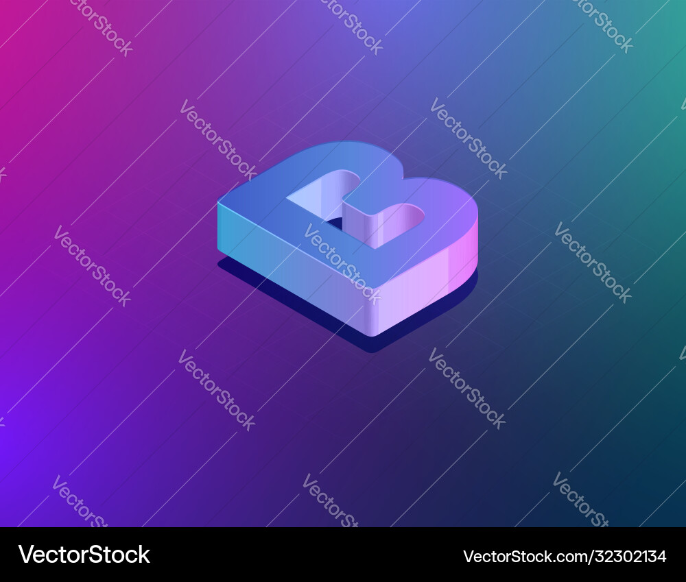 Three dee tech font character c isometric Three dee tech font character c isometric vector image