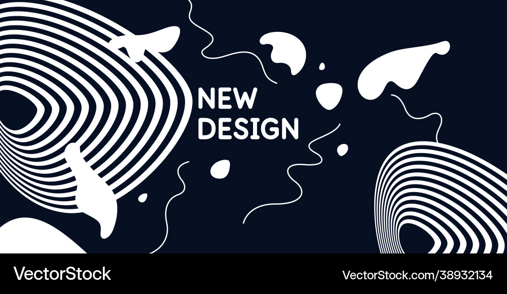 Trendy abstract background composition forms vector image