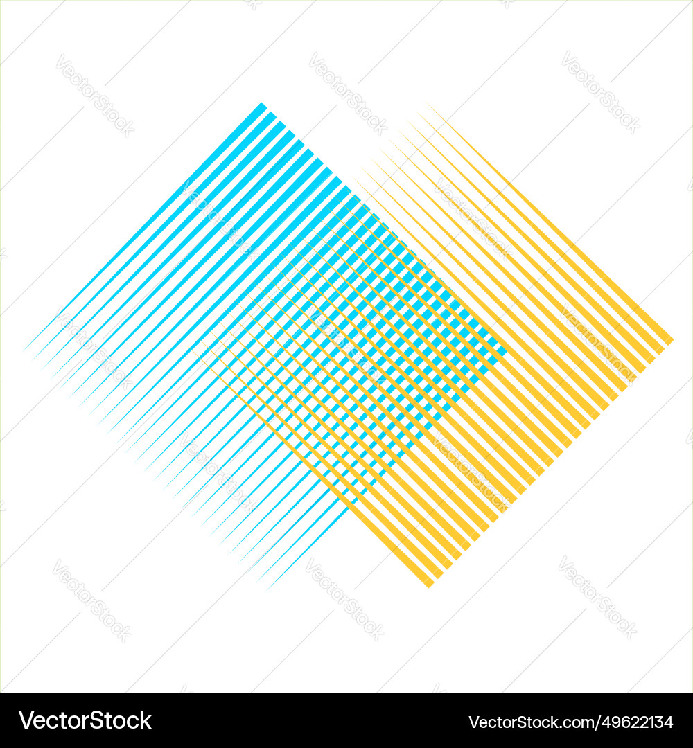Two squares with transition abstract simple logo Vector Image