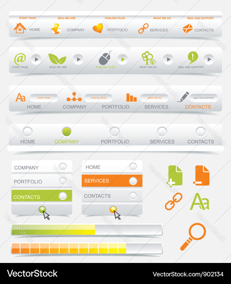 Web buttons Vector Image