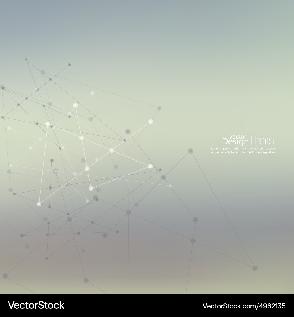 Abstract background with dots array and lines Vector Image