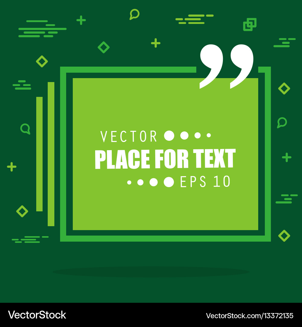 Abstract concept empty speech square quote Vector Image