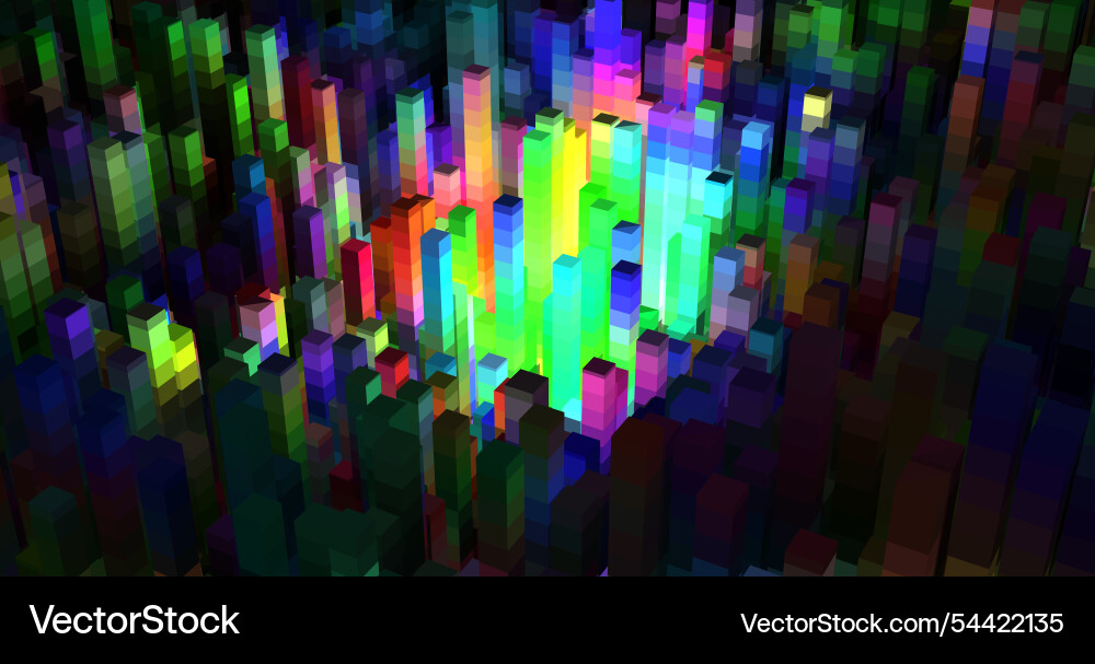 Abstract images of an array geometric shapes Vector Image