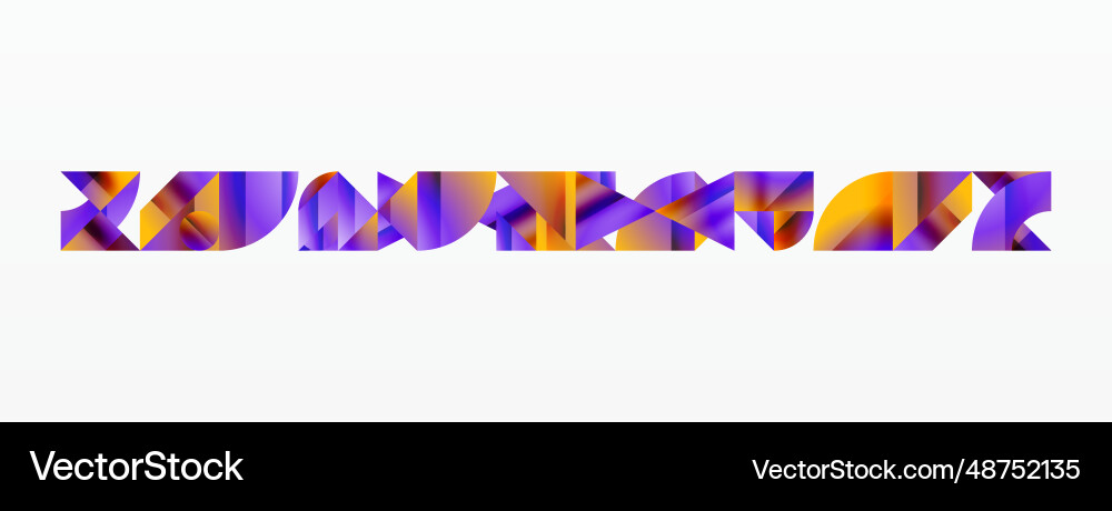 Assorted geometric shapes unite in a minimalistic Vector Image