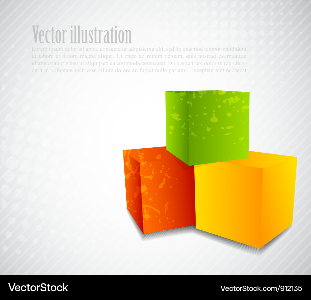 Background with cubes vector image