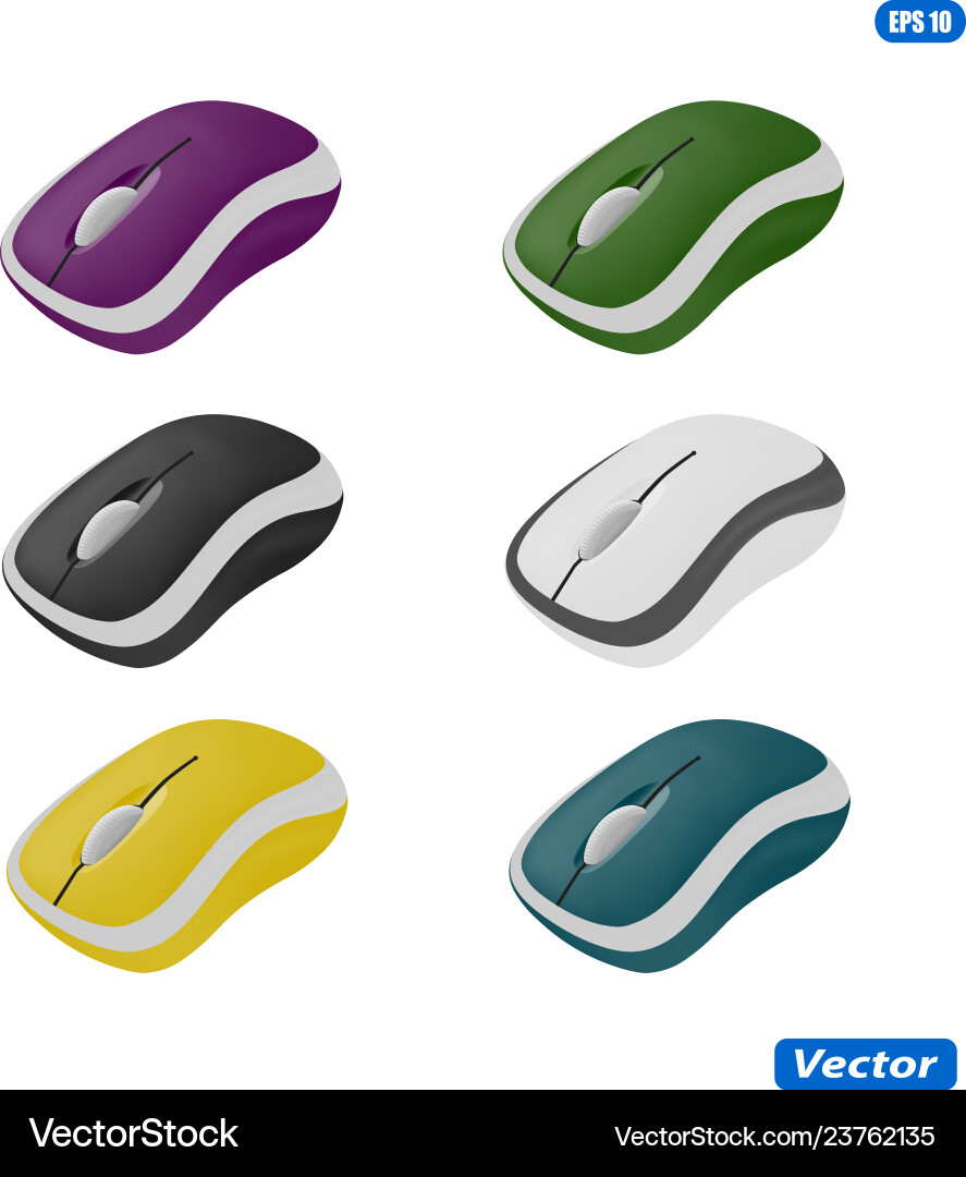 Computer mouse in on white background Vector Image