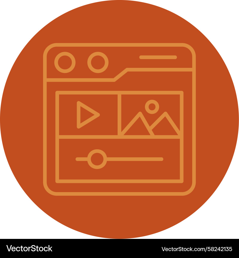 Content Editor Icon - Multi Color Vector Image