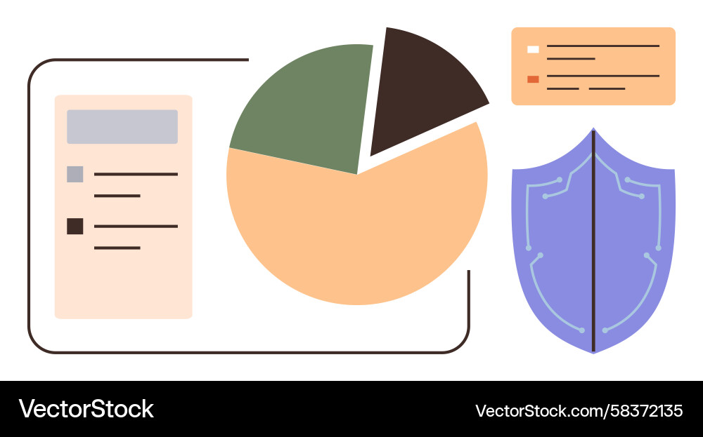 Data Analysis & Security Chart Vector Image