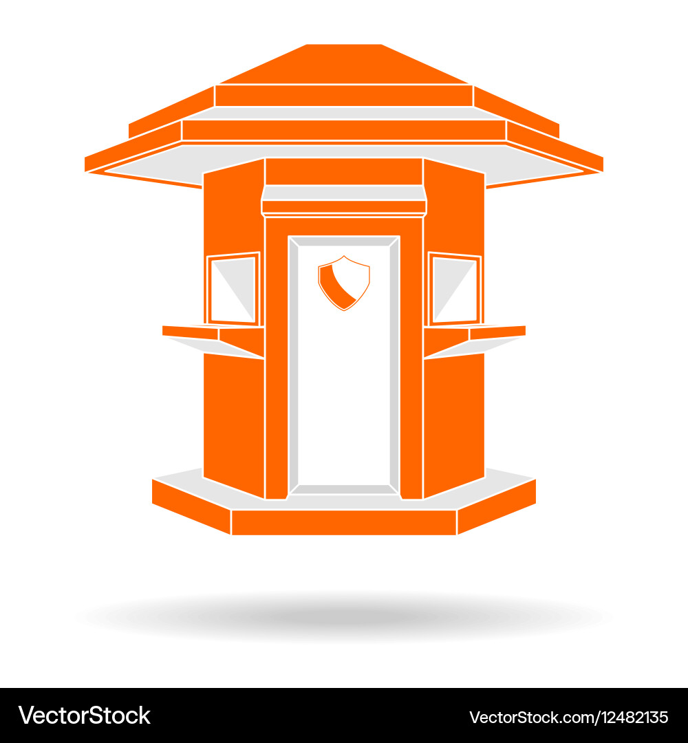 Guardhouse modern style front view Royalty Free Vector Image