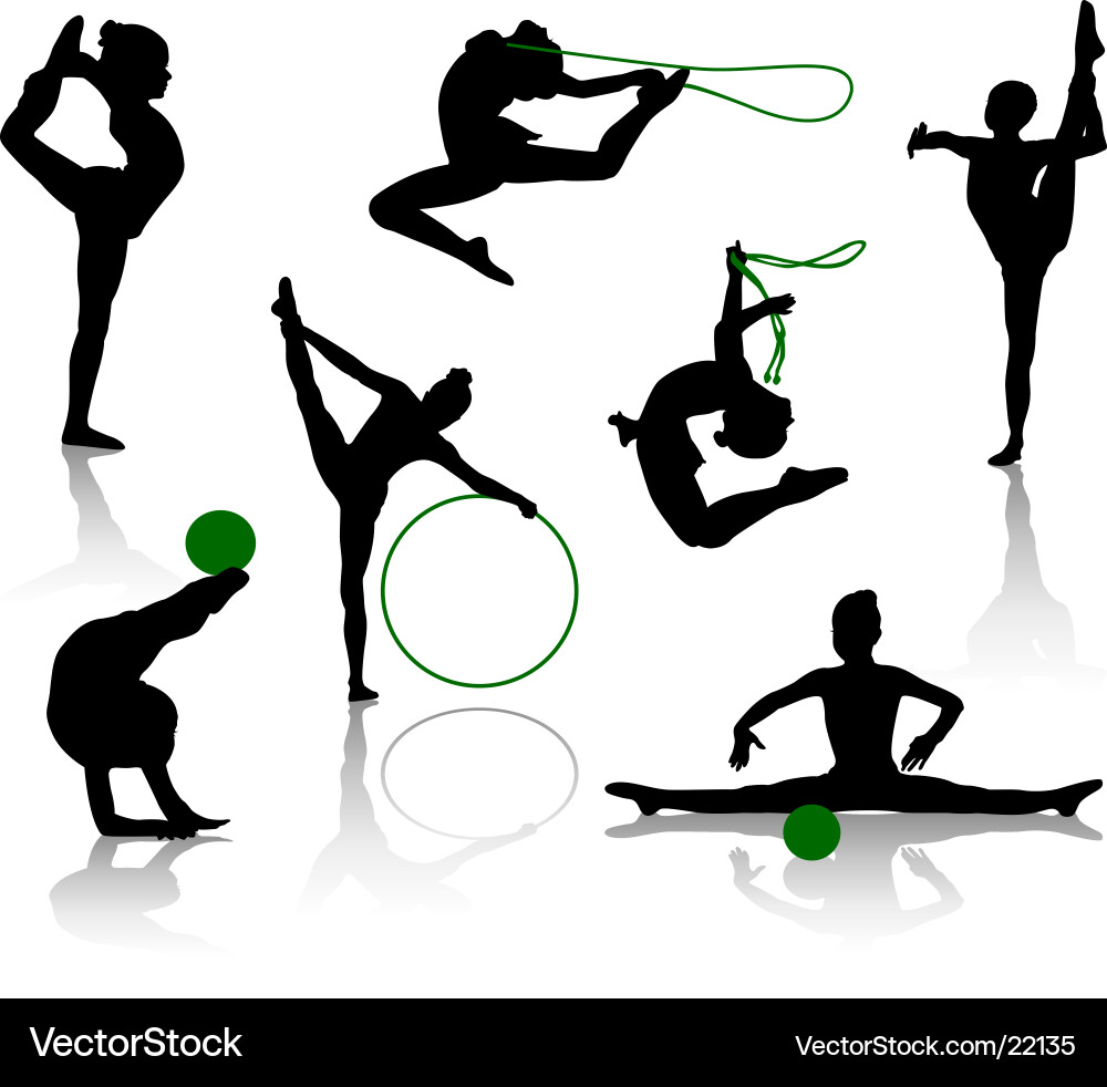 Gymnast Silhouette vector image