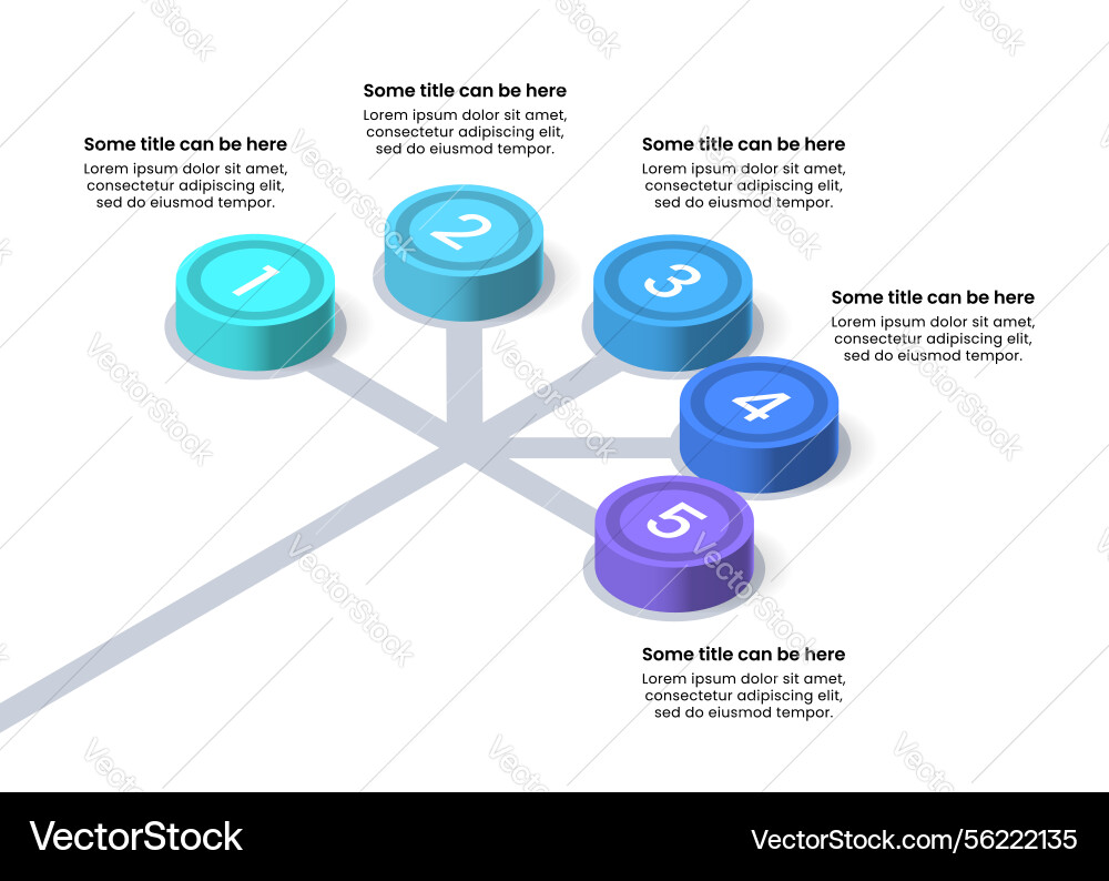 Infographic template isometric tree with numbers Infographic template isometric tree with numbers vector image
