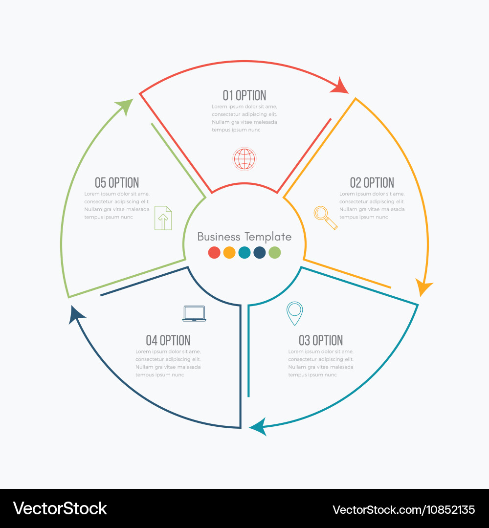 Linear Infographic Chart with Steps vector image