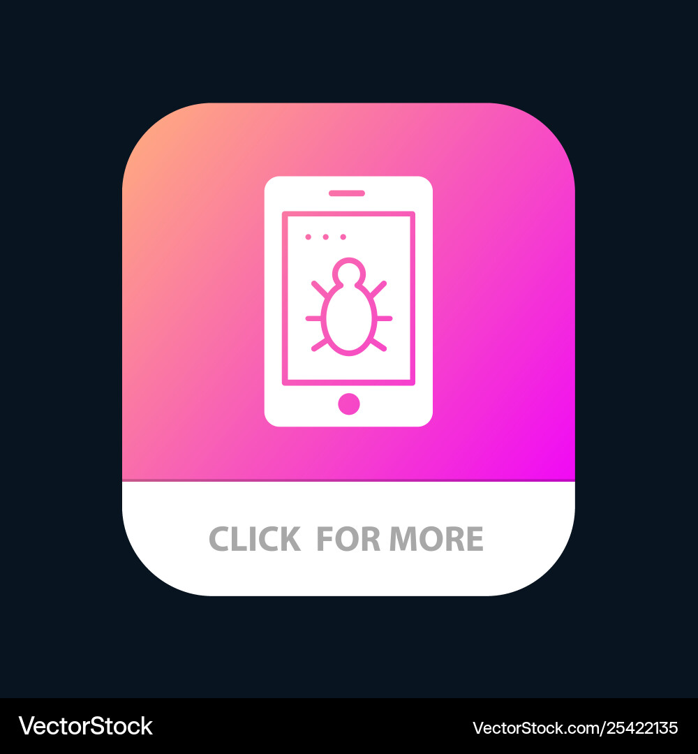 Mobile Sicherheit Bug App-Taste und Android Mobile Sicherheit Bug App-Taste und Android Vektorbild