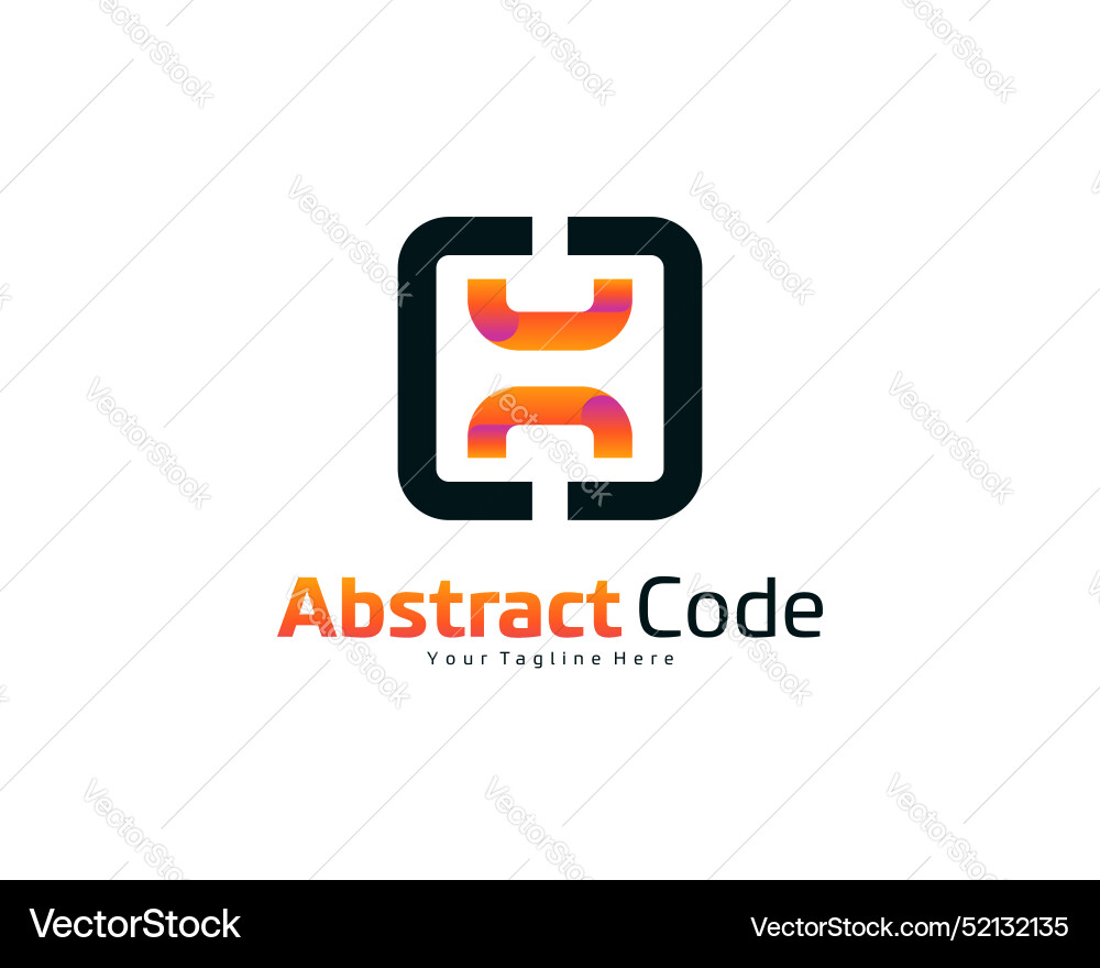 Modern host code icon logo design abstract Modern host code icon logo design abstract vector image