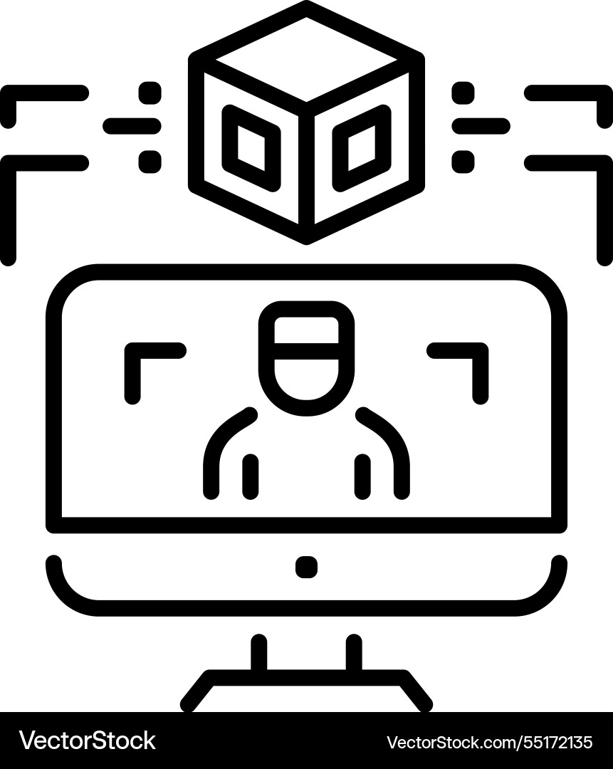Object scanning Vector Image
