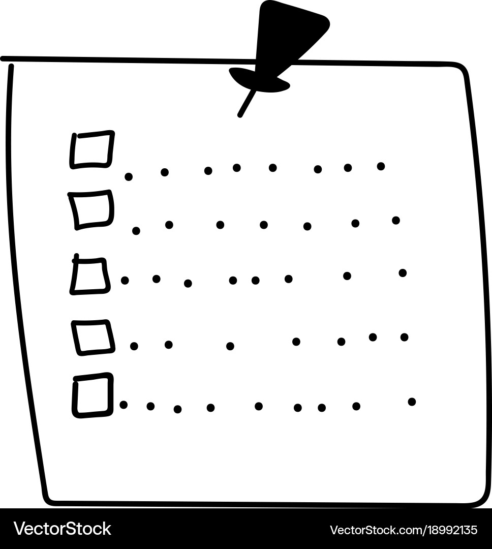 Outline check to do list bullet vector image