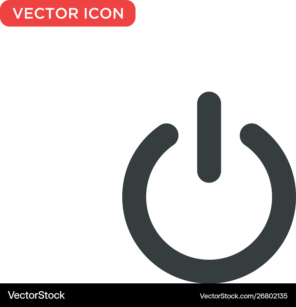 Power button icon design Power button icon design vector image