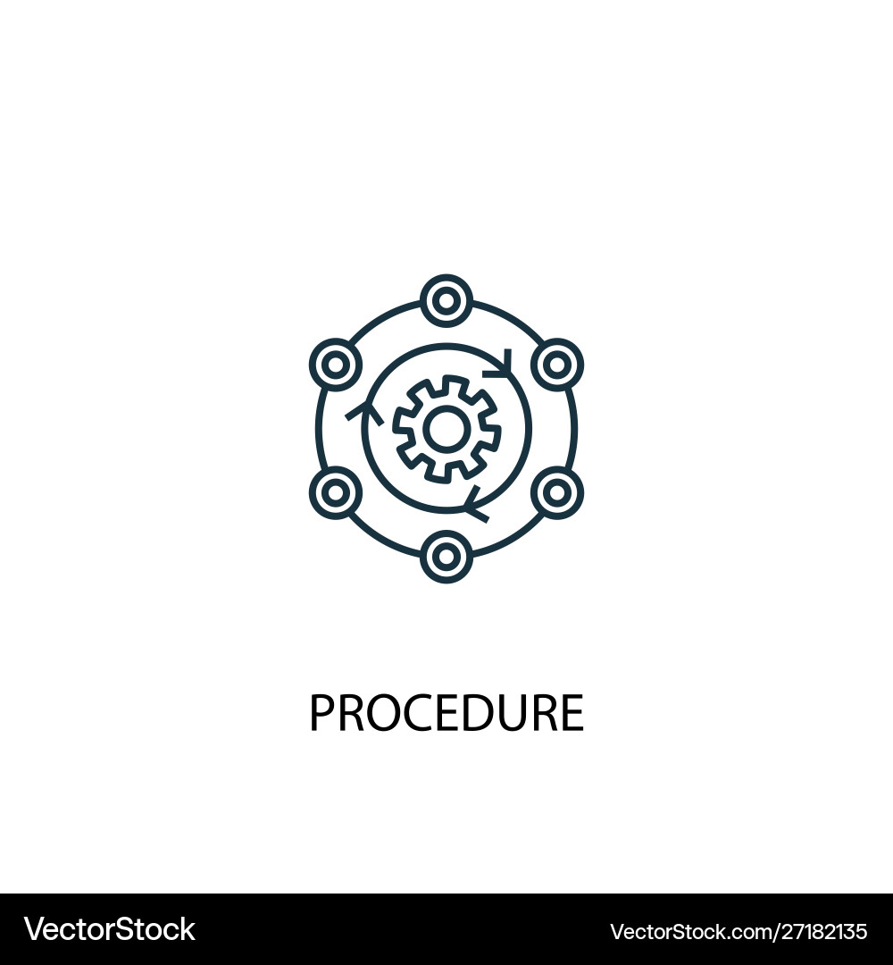 Procedure concept line icon simple element vector image