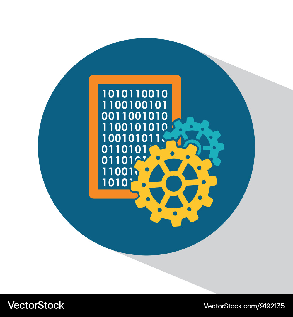 Process design solution icon flat vector image