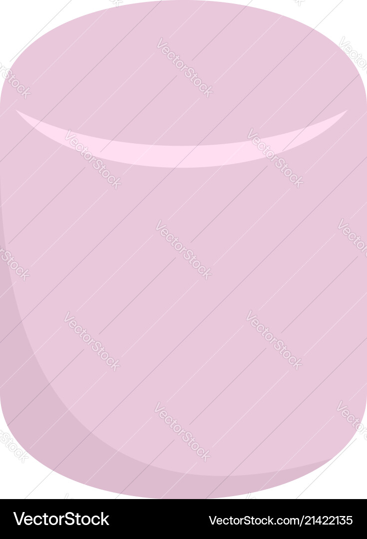 Rosa marshmallow Ikone flach Stil Rosa marshmallow Ikone flach Stil vektorbild