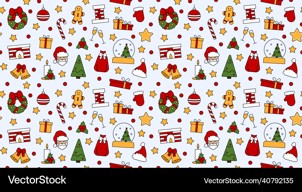 Seamless repeating pattern with christmas Vector Image
