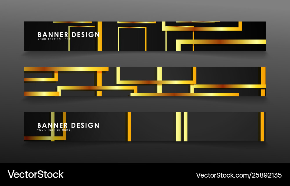 Set a banner with rectangular background Vector Image