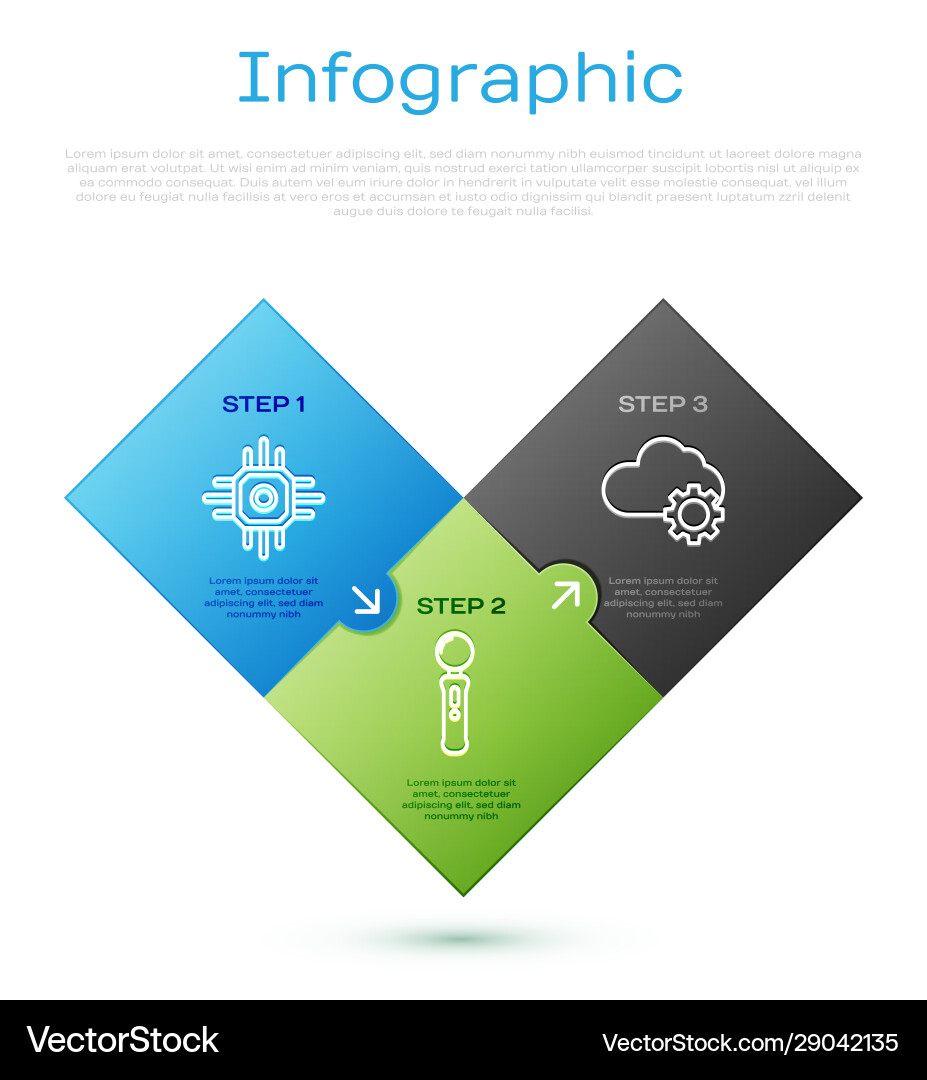 Set line processor cloud technology data transfer Set line processor cloud technology data transfer vector image