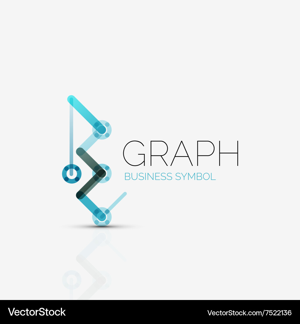 Abstract logo idea linear chart or graph Vector Image