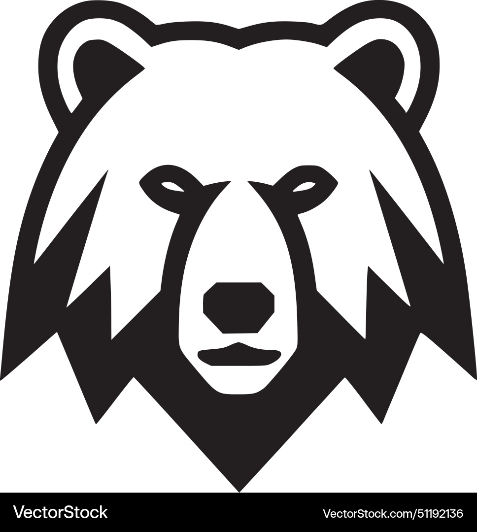 Bear - black and white isolated icon Royalty Free Vector
