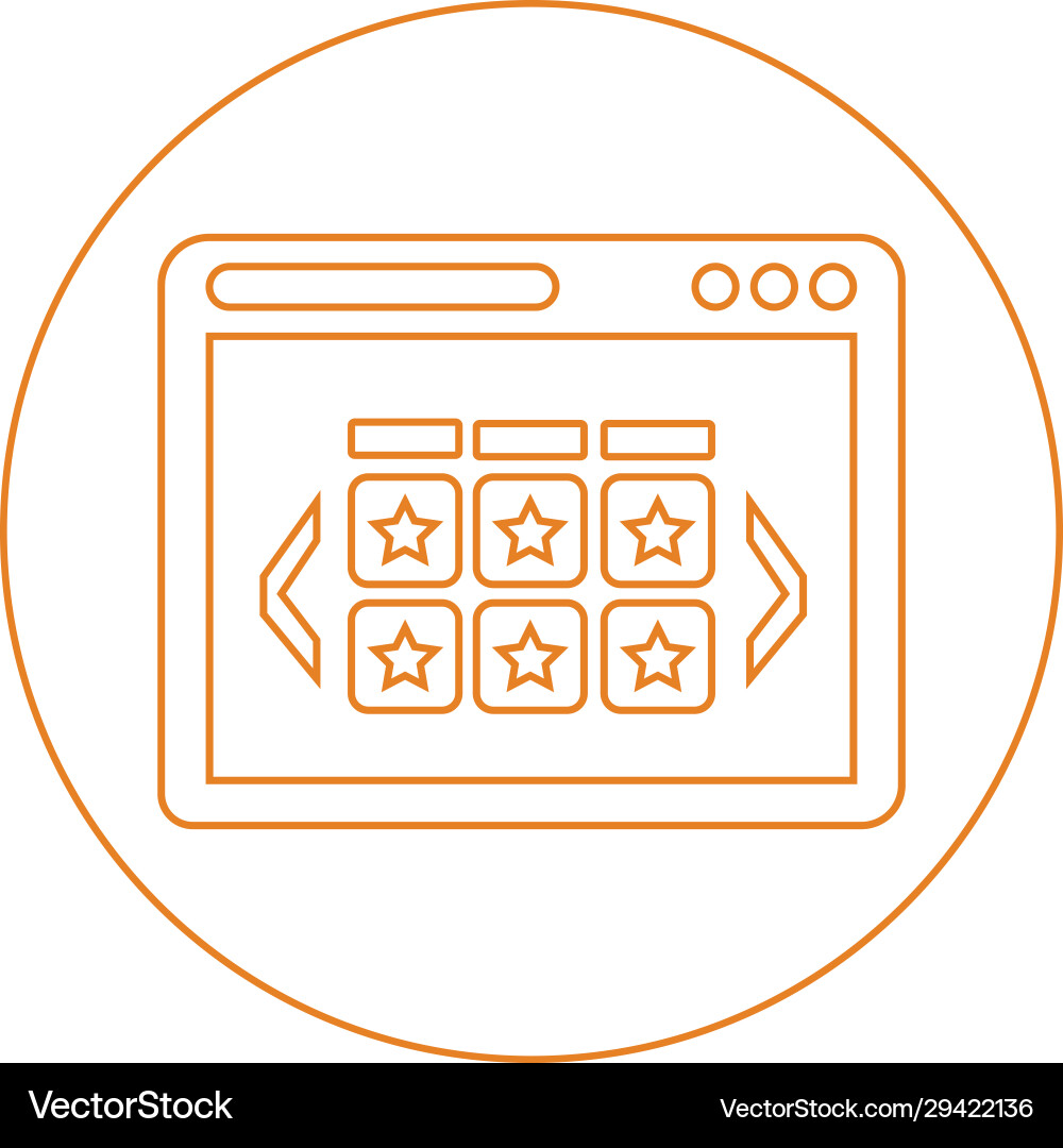 Browser homepage web page layout icon vector image