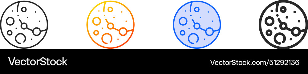 Ceres iconthin linear gradient blue stroke Ceres iconthin linear gradient blue stroke vector image
