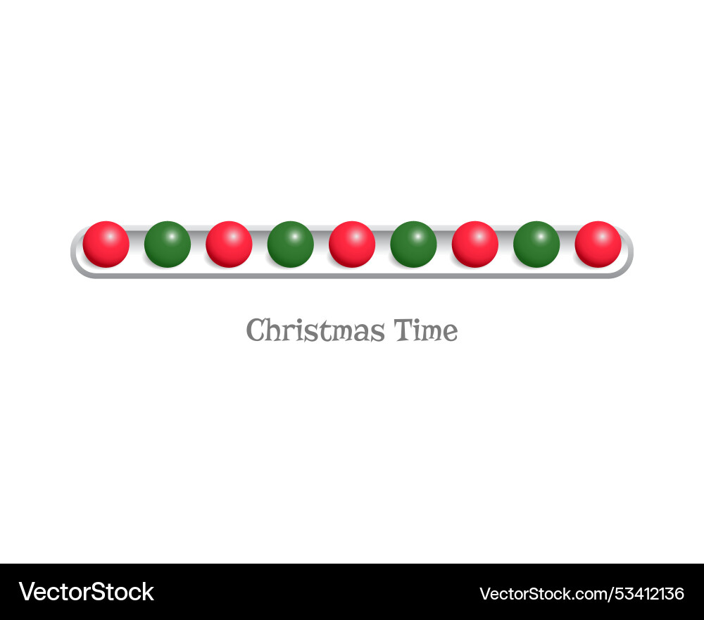 Christmas loading web progress bar in ball toy Vector Image