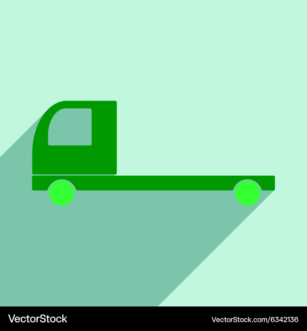 Flat with shadow icon and mobile application car Vector Image