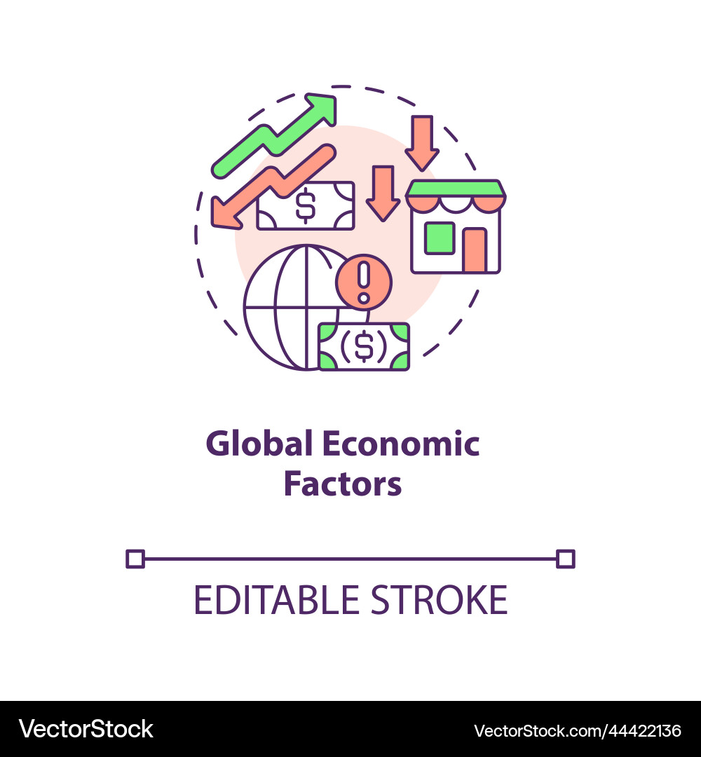 Global economic factors concept icon Global economic factors concept icon vector image