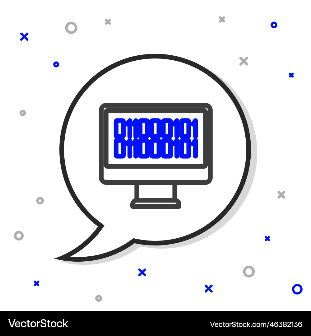 Linie binäre Code-Symbol isoliert auf weißem Hintergrund Linie binäre Code-Symbol isoliert auf weißem Hintergrund vektorbild