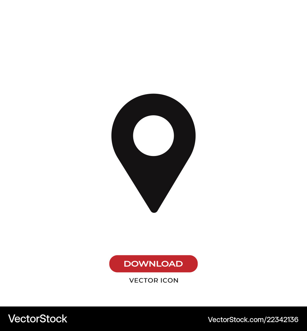 Location icon pin symbol map pointer Location icon pin symbol map pointer vector image