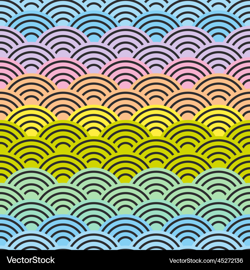 Rainbow seamless pattern abstract scales simple Rainbow seamless pattern abstract scales simple vector image