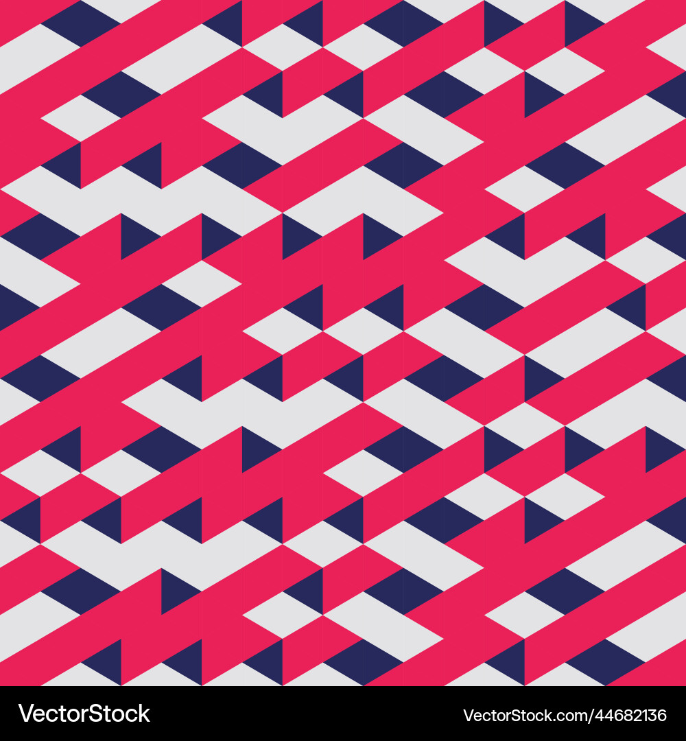 Red geometric seamless pattern abstract background Vector Image