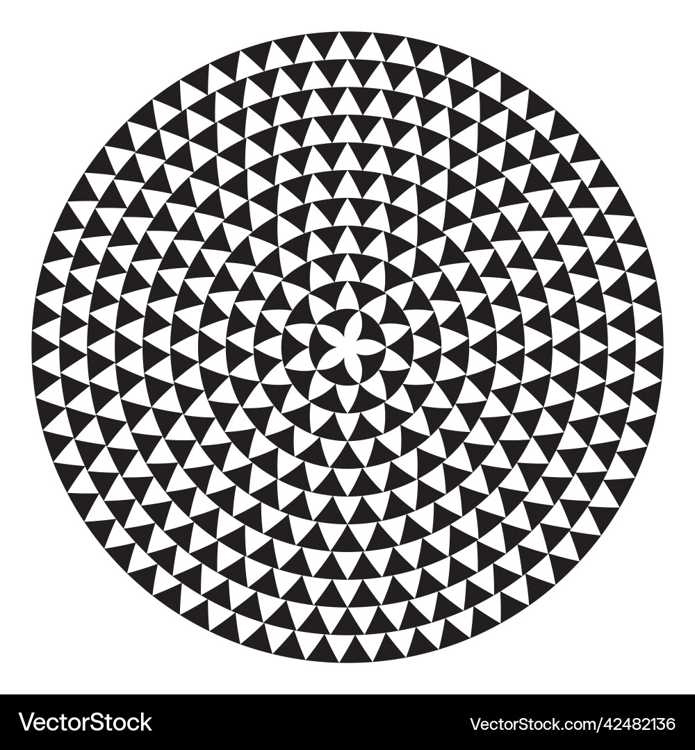 Round shape with triangles elements Round shape with triangles elements vector image